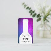 Carte De Visite Bouteille de vin Chic Arrière - plan rustique (Debout devant)