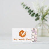 Carte De Visite Bouteille de vin d'ours | Bouchons (Debout devant)