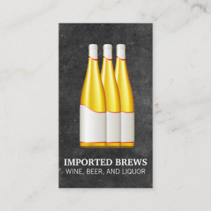 Carte De Visite Bouteille de vin et ardoise