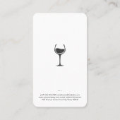 Carte De Visite Bouteille de vin et ardoise d'ouverture (Dos)