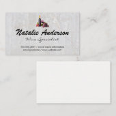 Carte De Visite Bouteille de vin et raisins (Devant / Derrière)