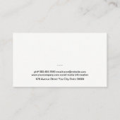 Carte De Visite Bouteille de vin et verre (Dos)