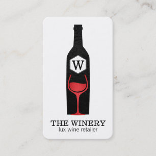 Carte De Visite Bouteille de vin et verre   Lux   Texture