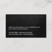 Carte De Visite Bouteille de vin et verre | Lux | Vignes à raisins (Dos)