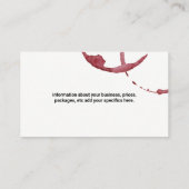 Carte De Visite Bouteille de vin et verre | Texture de la tache de (Dos)