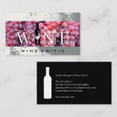 Carte De Visite Bouteille de vin | Raisins | Vignoble (Devant / Derrière)