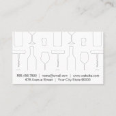 Carte De Visite Bouteille de vin rouge | Accessoires de vin Motif (Dos)