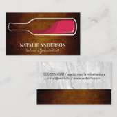 Carte De Visite Bouteille de vin rouge | Domaine (Devant / Derrière)