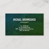 Carte De Visite Bouteille de vin vert sommelier (Dos)