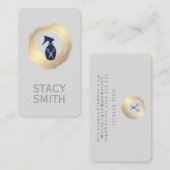 Carte De Visite Bouteille d'eau broyée or Spray Salon Shears (Devant / Derrière)