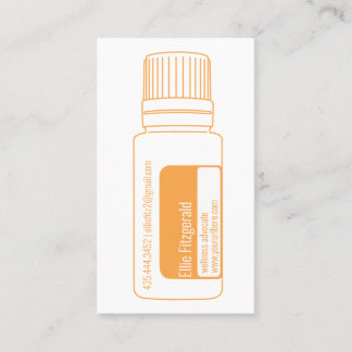 Carte De Visite Bouteille d'huile essentielle à l'orange d'agrumes