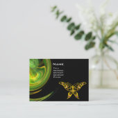 Carte De Visite BOUTEILLE D'HYPER - orange vif vert noir jaune (Debout devant)