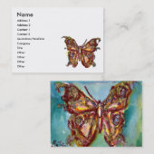 CARTE DE VISITE BOUTEILLE D'OR EN BLEU ET BLANC (Devant / Derrière)