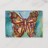 CARTE DE VISITE BOUTEILLE D'OR EN BLEU ET BLANC (Dos)