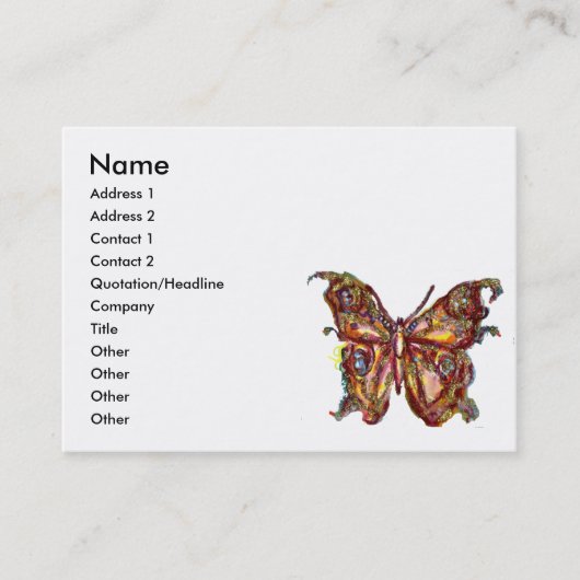 CARTE DE VISITE BOUTEILLE D'OR EN BLEU ET BLANC (Devant)