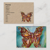 Carte De Visite BOUTEILLE D'OR EN Papier Kraft BLEU (Devant / Derrière)