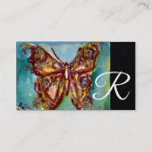 Carte De Visite BOUTEILLE D'OR EN Papier Noir BLEU (Dos)