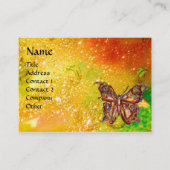 CARTE DE VISITE BOUTEILLE D'OR EN VERT JAUNE ROUGE BROWN ÉPARKLES (Devant)