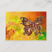 CARTE DE VISITE BOUTEILLE D'OR EN VERT JAUNE ROUGE BROWN ÉPARKLES (Dos)