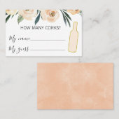 Carte De Visite Bouteille d'or Faux Combien de bouchons Billet (Devant / Derrière)