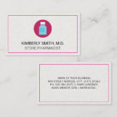 Carte De Visite Bouteille d'ordonnance | Services de médecine (Devant / Derrière)