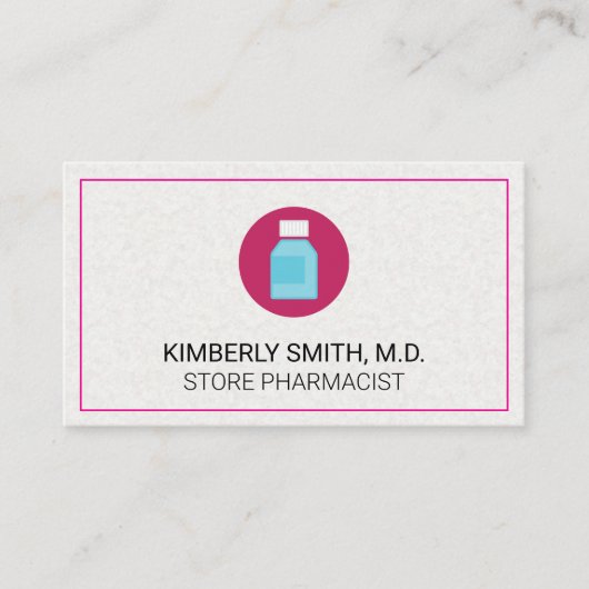 Carte De Visite Bouteille d'ordonnance | Services de médecine (Devant)