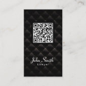 Carte De Visite Bouteille en diamant noir QR Code Avocat (Devant)