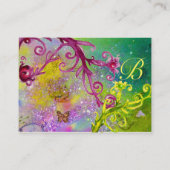 CARTE DE VISITE BOUTEILLE EN ÉCLAIRAGE, MONOGRAMME DES EAUX JAUNES (Dos)