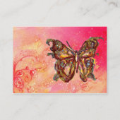 CARTE DE VISITE BOUTEILLE EN FUCHSIE ROSE ÉCLAIRAGE D'OR (Dos)