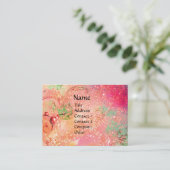 CARTE DE VISITE BOUTEILLE EN FUCHSIE ROSE ÉCLAIRAGE D'OR (Debout devant)