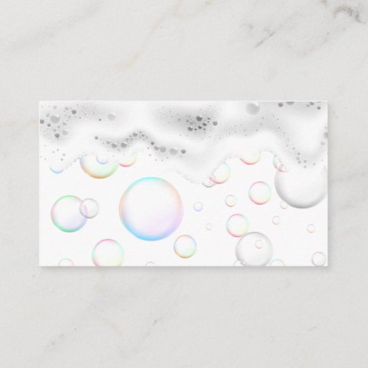 Carte De Visite Bouteille en or | Bulles et bourgeons de savon (Dos)