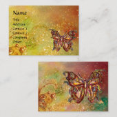 CARTE DE VISITE BOUTEILLE EN OR JAUNE VERT ROUGE BROWN ÉPARKLES (Devant / Derrière)