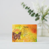 CARTE DE VISITE BOUTEILLE EN OR JAUNE VERT ROUGE BROWN ÉPARKLES (Debout devant)