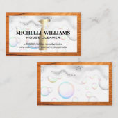 Carte De Visite Bouteille en or | Les soap-sons | Cadre en bois (Devant / Derrière)