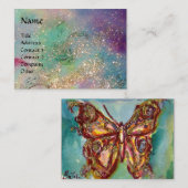 Carte De Visite BOUTEILLE EN PARKLES VERT OR ET BLEU, turquoise (Devant / Derrière)