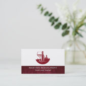 Carte De Visite Bouteille en verre à vin | Ville Skyline (Debout devant)