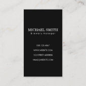 Carte De Visite Bouteille et pinte en verre (Dos)