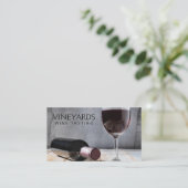 Carte De Visite Bouteille et vin rouge | Saveurs de vin (Debout devant)