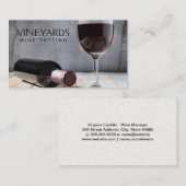 Carte De Visite Bouteille et vin rouge | Saveurs de vin (Devant / Derrière)