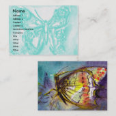 Carte De Visite BOUTEILLE MAGIQUE EN BLEU, jaune, turquoise (Devant / Derrière)