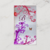 CARTE DE VISITE BOUTEILLE, MAGIQUE ROUGE PURPLE SWIRLS PEARM MONOG (Dos)