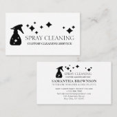 Carte De Visite Bouteille simple standard de nettoyage de base (Devant / Derrière)