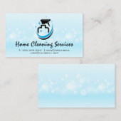 Carte De Visite Bouteille Spray de nettoyage | Bulles (Devant / Derrière)