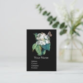 CARTE DE VISITE BOUTEILLE SUR LA FLEURS BLANCHES, MONOGRAMME FLORA (Debout devant)