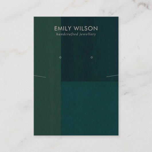 CARTE DE VISITE BOUTEILLE VERT COULEUR BLOC NECKLACE EARRING AFFIC (Devant)