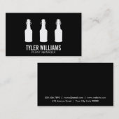 Carte De Visite Bouteilles à bouchon | (blanc) (Devant / Derrière)