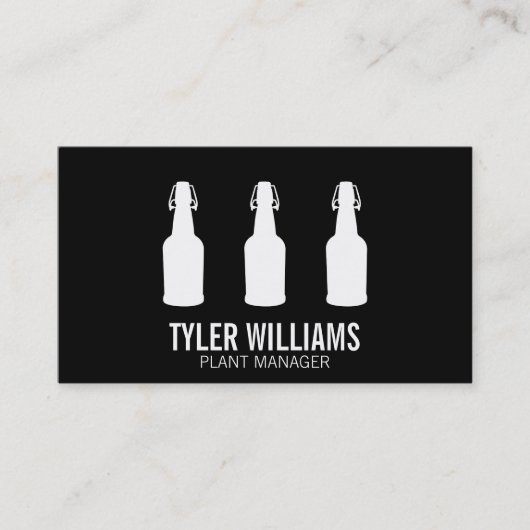 Carte De Visite Bouteilles à bouchon | (blanc) (Devant)
