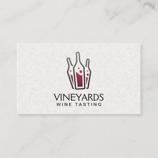 Carte De Visite Bouteilles à vin (Devant)