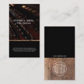 Carte De Visite Bouteilles à vin | Bois (Devant / Derrière)