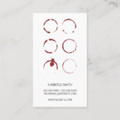 Carte De Visite Bouteilles à vin | Boutique Liquor (Dos)